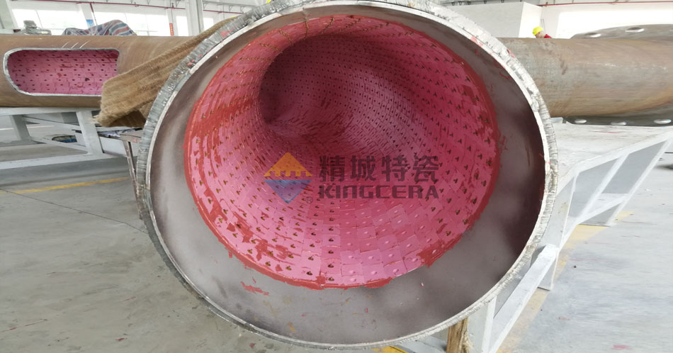 螺柱焊接型耐磨陶瓷管路